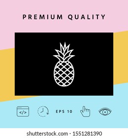Pineapple icon, elements for your design