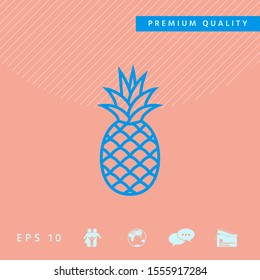 Pineapple icon, elements for your design
