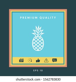 Pineapple icon, elements for your design