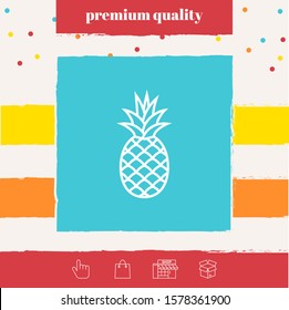 Pineapple icon, elements for your design