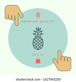 Pineapple icon, elements for your design