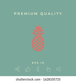 Pineapple icon, elements for your design