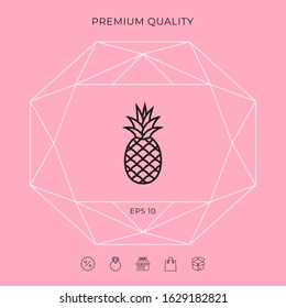 Pineapple icon, elements for your design