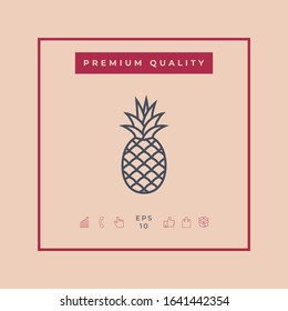 Pineapple icon, elements for your design