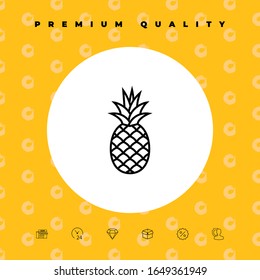 Pineapple icon, elements for your design