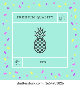 Pineapple icon, elements for your design