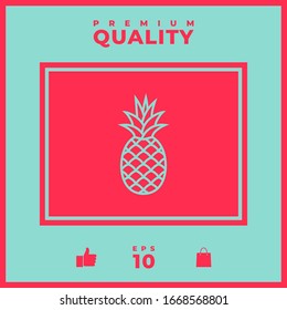 Pineapple icon, elements for your design