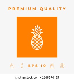 Pineapple icon, elements for your design