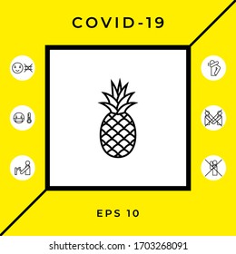 Pineapple icon, elements for your design