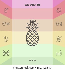 Pineapple icon, elements for your design