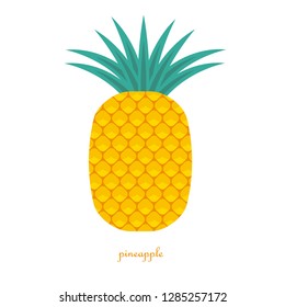 Pineapple icon. Flat design object isolated design element stock vector illustration