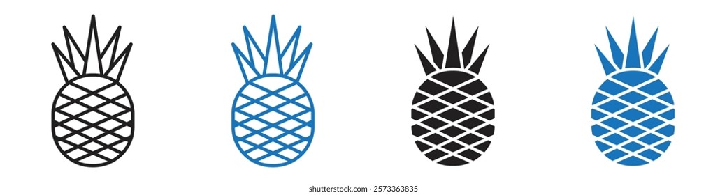 Pineapple icon Flat line symbol