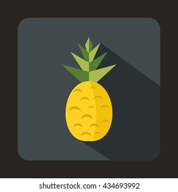 Pineapple icon in flat style