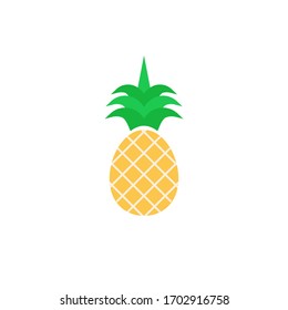 pineapple icon flat style design vector illustration. isolated on white background