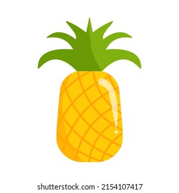 Pineapple icon fruit yellow organic vector illustration design