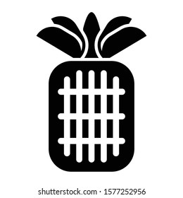 pineapple icon glyph vector design