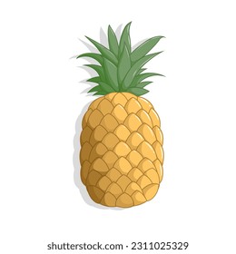 Pineapple icon illustration. Tropical summer and vacation theme. Isolated design. Vector illustration