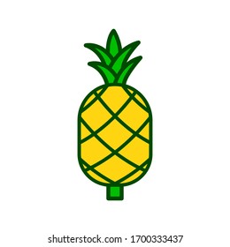 Pineapple icon illustration vector trendy style