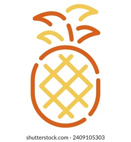 Icono de piña para web, app, infografía, etc