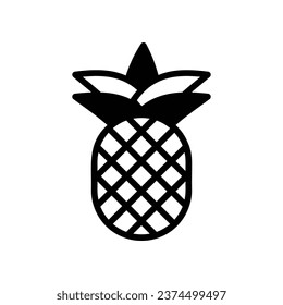 Pineapple icon isolate white background vector stock illustration
