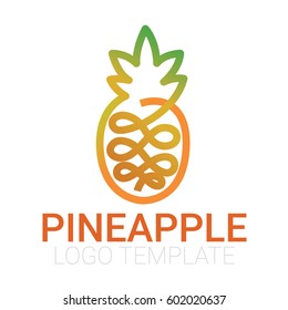 pineapple icon isolated - modern flat pictogram - trendy simple vector symbol logo illustration