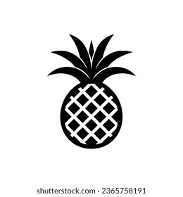 Icono de piña aislado en fondo blanco