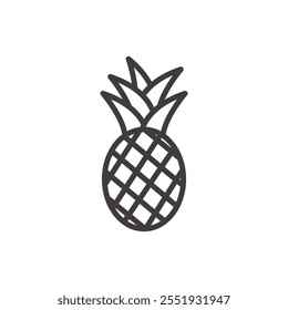 Pineapple Icon isolated on white background. Vector icon.