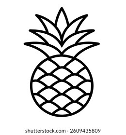 Pineapple Icon Isolated On White Background