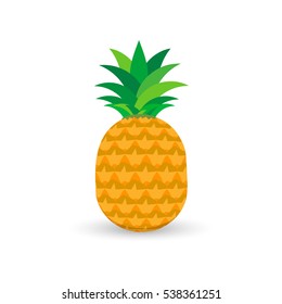 Pineapple icon isolated on white background. 