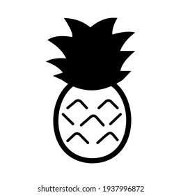 Pineapple icon isolated vector illustration. High quality black style vector icon.