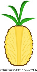 Pineapple icon, isolated vector illustration on white background