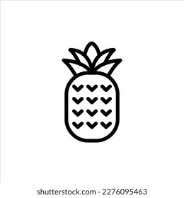 pineapple icon with isolated vektor and transparent background.