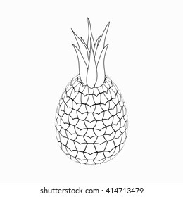 Pineapple icon, isometric 3d style