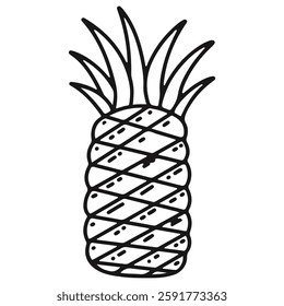 pineapple icon with line art style