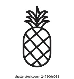 Pineapple icon line art vector