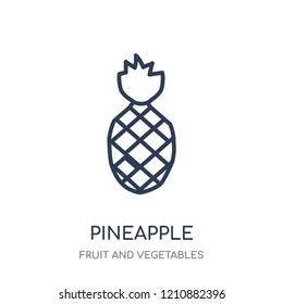 Pineapple icon. Pineapple linear symbol design from Fruit and vegetables collection. Simple outline element vector illustration on white background.