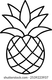 Pineapple icon line-art  vector design