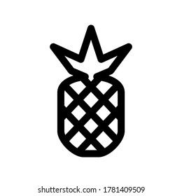 pineapple icon or logo isolated sign symbol vector illustration - high quality black style vector icons
