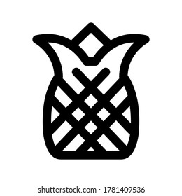 pineapple icon or logo isolated sign symbol vector illustration - high quality black style vector icons
