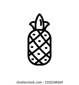 Pineapple icon logo line style vector