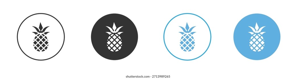 Pineapple icon Logo Template Design set