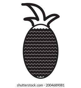 pineapple icon or logo vector illustration of isolated sign symbol, vector illustration with high quality black outline.