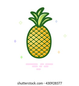 Pineapple icon. logo. Vector illustration.