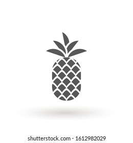 Pineapple icon Minimal Sign Vector Design. Pineapple Icon. Trendy Tropical Element. Vector Graphics. Isolated.