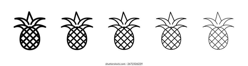 Pineapple icon for mobile concept and web design.