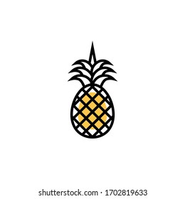 pineapple icon modern style vector illustration. isolated on white background