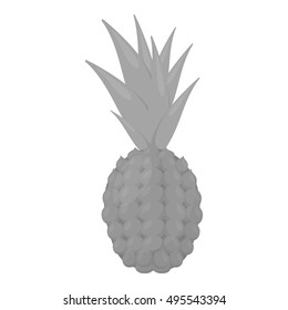 Pineapple icon monochrome. Singe fruit icon.