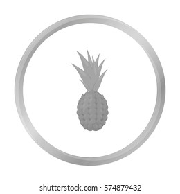 Pineapple icon monochrome. Singe fruit icon.