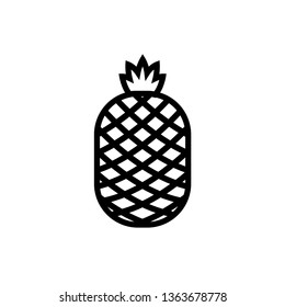 Pineapple icon on outline style. Fruit illustration symbol. Can be use for, landing page, website or mobile app. EPS 10. - Vector