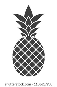 Pineapple icon on white background. Vector illustration